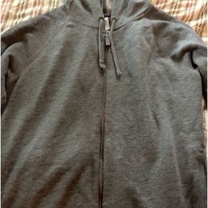gap body fit grey size medium zip up hoodie